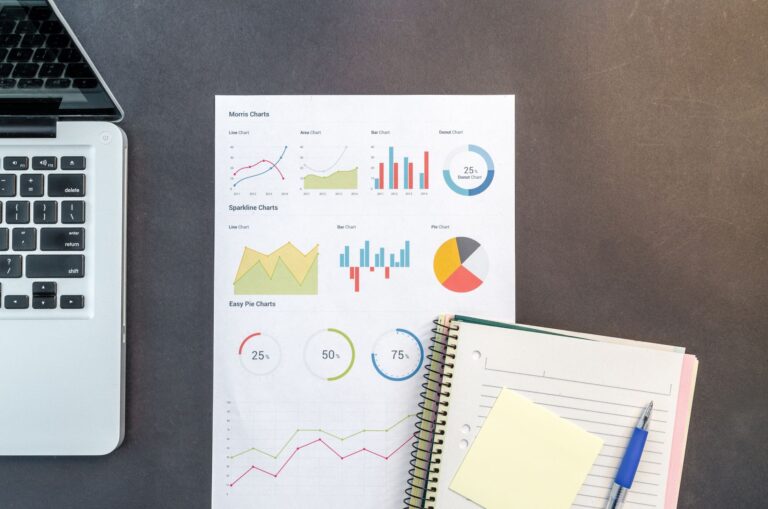 Laptop showing analytics charts, representing SEO tool comparison for solo founders