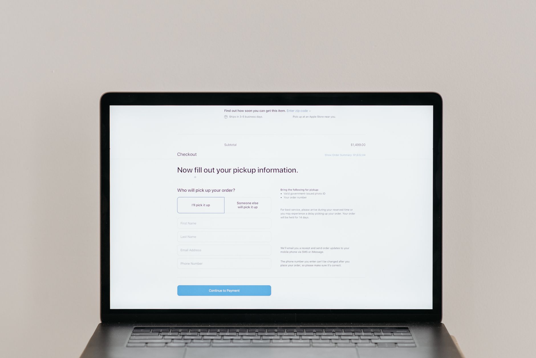 Laptop displaying an online checkout form used to compare ThriveCart, SamCart and Payhip